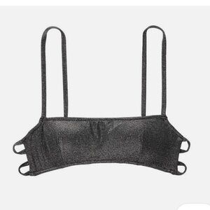 Victoria's Secret Shimmer Black Bikini Top only